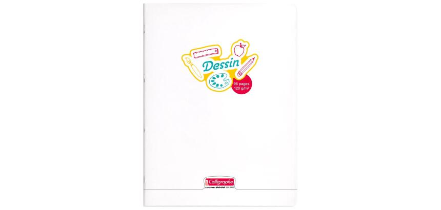 Cahier de dessin piqué 8000 POLYPRO 24x32 cm 96 pages uni 120 g - Incolore