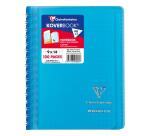 Carnet reliure intégrale enveloppante Koverbook 9x14cm 100 pages petits carreaux couverture polypropylène transparent - Assortis