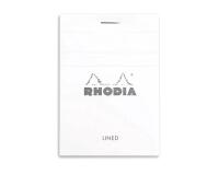 Bloc agrafé Rhodia N°11 7,4x10,5 cm 80 feuillets ligné 80g - Blanc