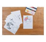 ODELIA, Bloc de coloriage multi-techniques de 20 feuilles A4 250g, Les femmes