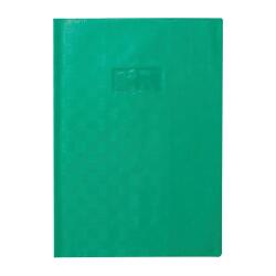 Protège-cahiers grain madras avec rabats marque-pages PVC 22/100ème A4