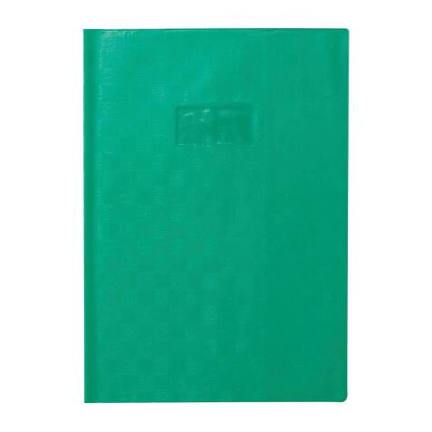 Protège-cahiers grain madras avec rabats marque-pages PVC 22/100ème A4