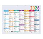 Calendrier Multicolore 55 x 40,5 cm Semestriel 2026 - Multicolore