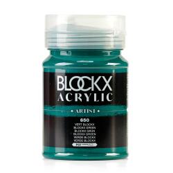 Peinture acrylique fine pot 500ml - Vert blockx