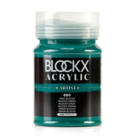 Peinture acrylique fine pot 500ml - Vert blockx