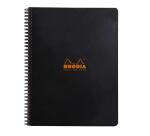 Meeting book Rhodia Classic reliure intégrale 22,5x29,7 cm 160 pages imprimées détachables 90g - Noir