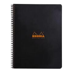Meeting book Rhodia Classic reliure intégrale 22,5x29,7 cm 160 pages imprimées détachables 90g - Noir