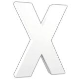 Lettre X 20,5cm - Blanc