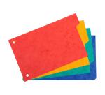 Intercalaires pour fiches bristol carte lustrée 225g/m2 4 positions - 100x150mm - Couleurs assorties
