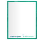 Cahier Magique couverture ardoise double-face effaçable piqué 17x22cm 48 pages quadrillé 10 x 10 + Marge - Vert émeraude