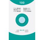 Étui de 100 fiches - bristol ligné non perforé 100x150mm - Bleu ciel