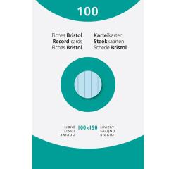 De_étui de 100 fiches - bristol ligné non perforé 100x150mm