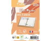 Bloc-pratic Forever recyclé date à gauche 8,2 x 12 cm - 2026 - Marron clair