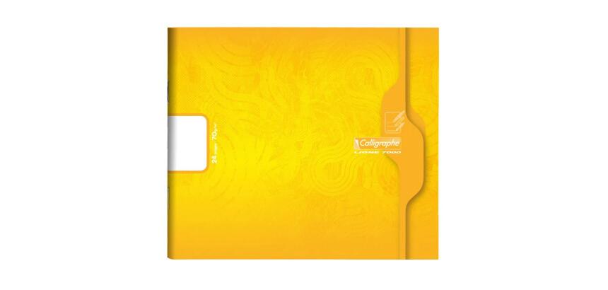 Cahier Maternelles piqué à l'italienne 7000 17x14,7 cm 24 pages uni 70 g - Jaune
