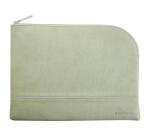 Rhodiarama pochette zippée en simili cuir - taille L (21x28 cm) - Céladon