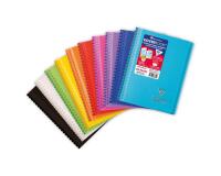 Carnet reliure intégrale enveloppante Koverbook A5 160 pages petits carreaux couverture polypropylène transparent - Assortis