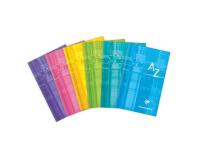 Répertoire brochure rembordée rigide 7,5x12cm 128 pages petits carreaux Couleur aléatoire - Assortis