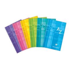 Répertoire brochure rembordée rigide 7,5x12cm 128 pages petits carreaux Couleur aléatoire - Assortis