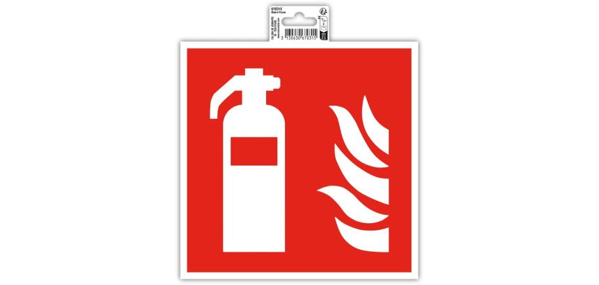 Zelfklevend bord brandblusser 20cm - Rood