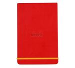 Rhodiarama Webnotepad A5 mit festem Einband, 96 Blatt liniert, mikroperforiert, Papier elfenbein 90g, mit Gummizugverschluss - Klatschmohn