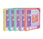 Carpetas de proyecto con gomas Kreacover®Pastel 7/10e - Lomo: 40 mm - Formato de documento: A4 - Tamaño: 25x33cm - Colores surtidos