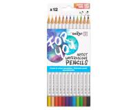 Darwi For You boite de 12 crayons de couleur aquarellables - Assortiment
