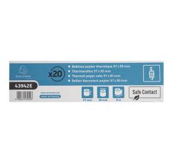 Rotoli carta per carta di credito 57x30mm - 9m - Carta termica conttato alimentare 52gr - Safe Contact senza fenolo - Grigio chiaro|