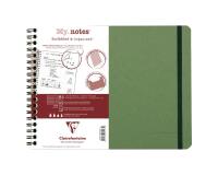 My.Notes Age Bag cahier reliure intégrale à marges détachables B5 paysage 120 pages détachables ligné + cadre en-tête - Vert