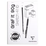 GraF'it dot bloc agrafé 80F A4 90g - Aléatoire