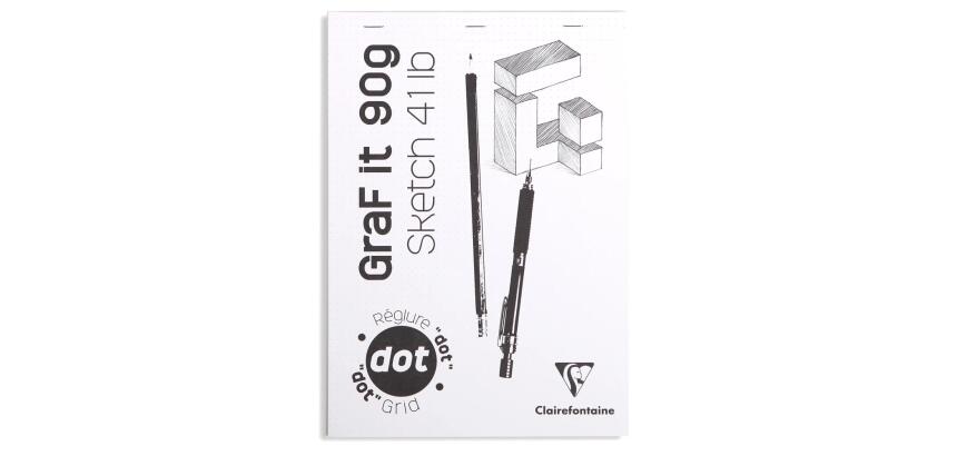 GraF'it dot bloc agrafé 80F A4 90g - Aléatoire