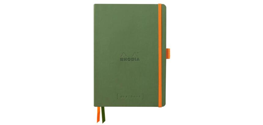 Rhodiarama Goalbook souple A5 240 pages dot papier ivoire 90g - Sauge