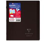 Cahier piqué Koverbook 17x22cm 96 pages ligné + marge couverture polypropylène transparent - Assortis