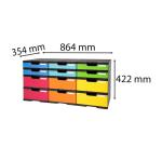 Module de classement Modulodoc - set 12 cases avec tiroirs Ecoblack - Arlequin