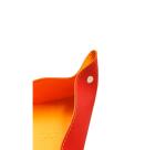 Rhodiarama vide-poche réversible simili cuir italien 12x12x4,5 cm - Coquelicot