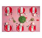 Nappe en rouleau papier damassé - 10x1,18m - Vichy rouge