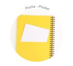 Inkebana, Carnet reliure intégrale A5 14,8x21 cm, 120 pages, ligné, 3 intercalaires avec 6 poches, ass. - Multicolore