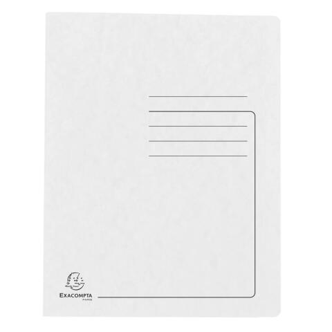 Subcarpetas con fástener impresas Exacompta 355 g/m2 A4 capacidad 350 hojas blanco