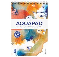 Aquapad bloc reliure intégrale 25F A3+ 300g