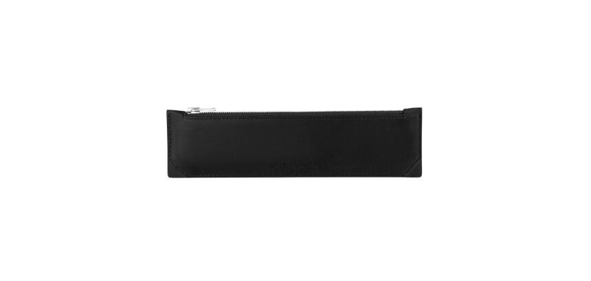 Trousse stylo en cuir, petit modèle - Noir