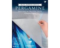Pergamine bloc collé papier cristal 30F 24x32cm 45g