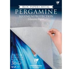 Pergamine bloc collé papier cristal 30F 24x32cm 45g