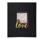 Album photos livre 60 pages noires - Format 29x32cm - LOVE Noir - Noir