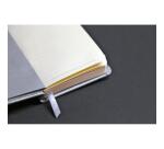 Webnotebook 9x14 cm 192 pages ligné papier ivoire 90g fermeture élastique - Argent