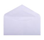 20 enveloppes DL (110x220mm) Vélin doublées gommées - extra blanc