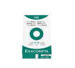 Estuche Exacompta de 100 fichas Exacompta cartulina bristol - horizontal sin taladro 74x105mm - Blanco