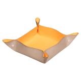Rhodiarama vide-poche réversible simili cuir italien 12x12x4,5 cm - Touche de rose