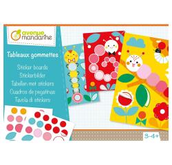 Boîte créative, Tableaux gommettes, Chenilles - Multicolore
