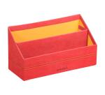 Rhodiarama porte-courrier simili cuir italien 25x10x14 cm - Corail