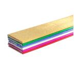 CRÉPON MÉTALLISÉ, Sachet de 6 feuilles pliées 72g/m2 au format 2,50x0 ,50m - Assortiment