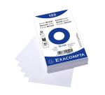 Paquet 100 fiches sous film - bristol uni non perforé - 75x125mm - Blanc